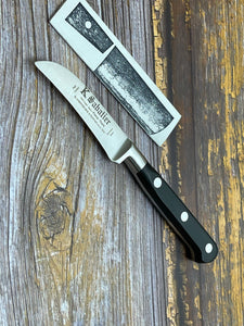 K Sabatier Authentique Curbed Paring Knife 8cm - High Carbon Steel