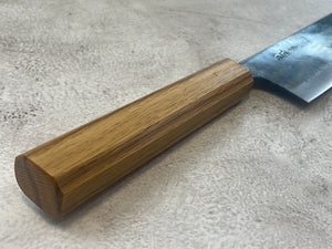 Tsukasa Shiro Kuro 150mm Nakiri - Shirogami Steel - Oak Octagnon Handle