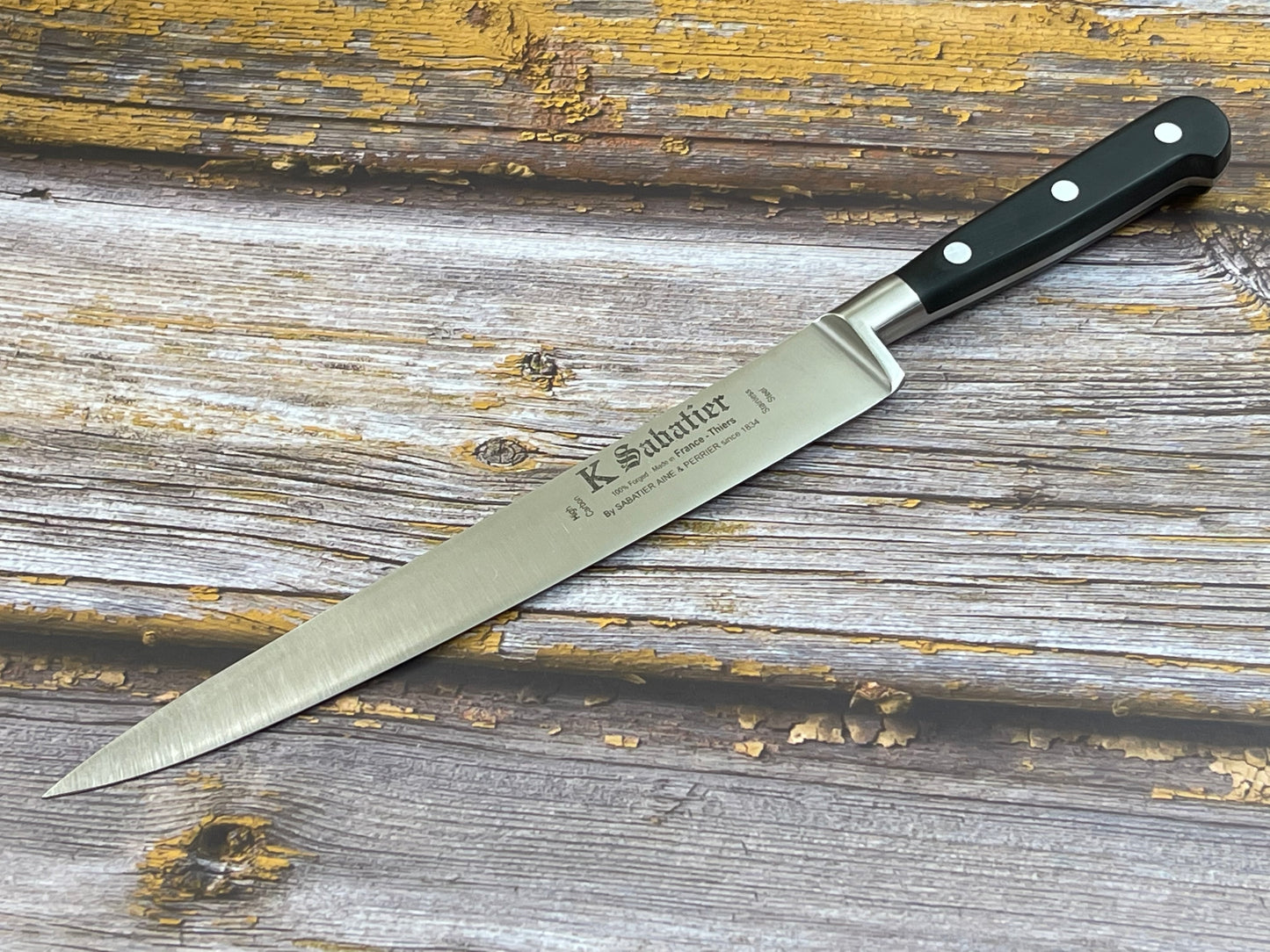 K Sabatier Authentique Flexible Fillet Knife 200mm - HIGH CARBON STEEL Made In France