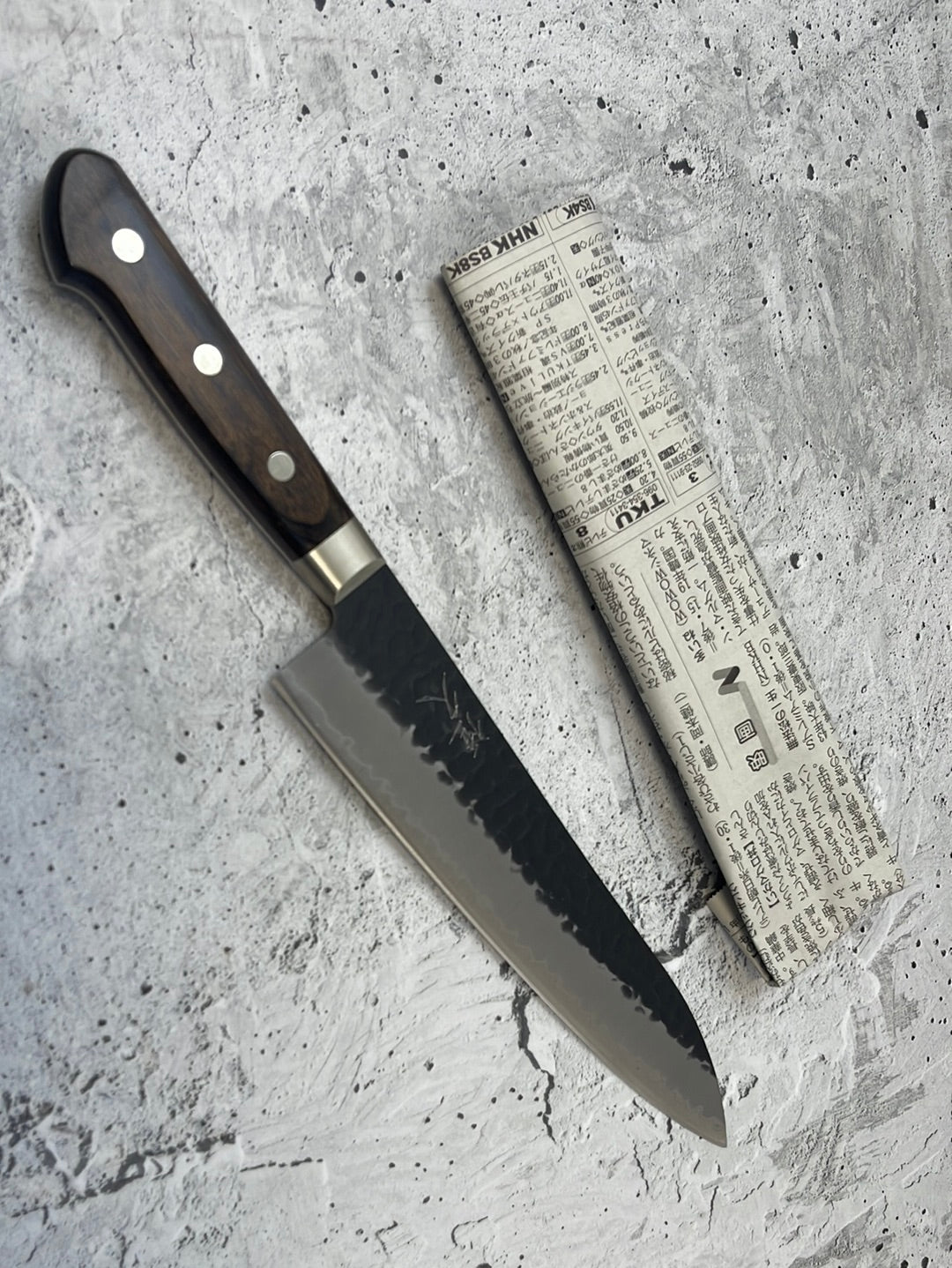 Tsunehisa Aogami Super Gyuto Knife 210mm  Brown Pakka Wood Handle - Made in Japan 🇯🇵