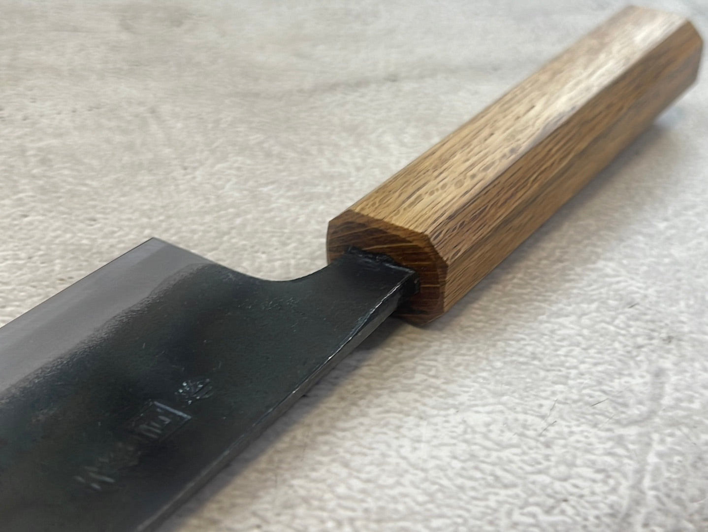 Tsukasa Shiro Kuro 165mm Santoku- Shirogami Steel - Oak Octagnon Handle