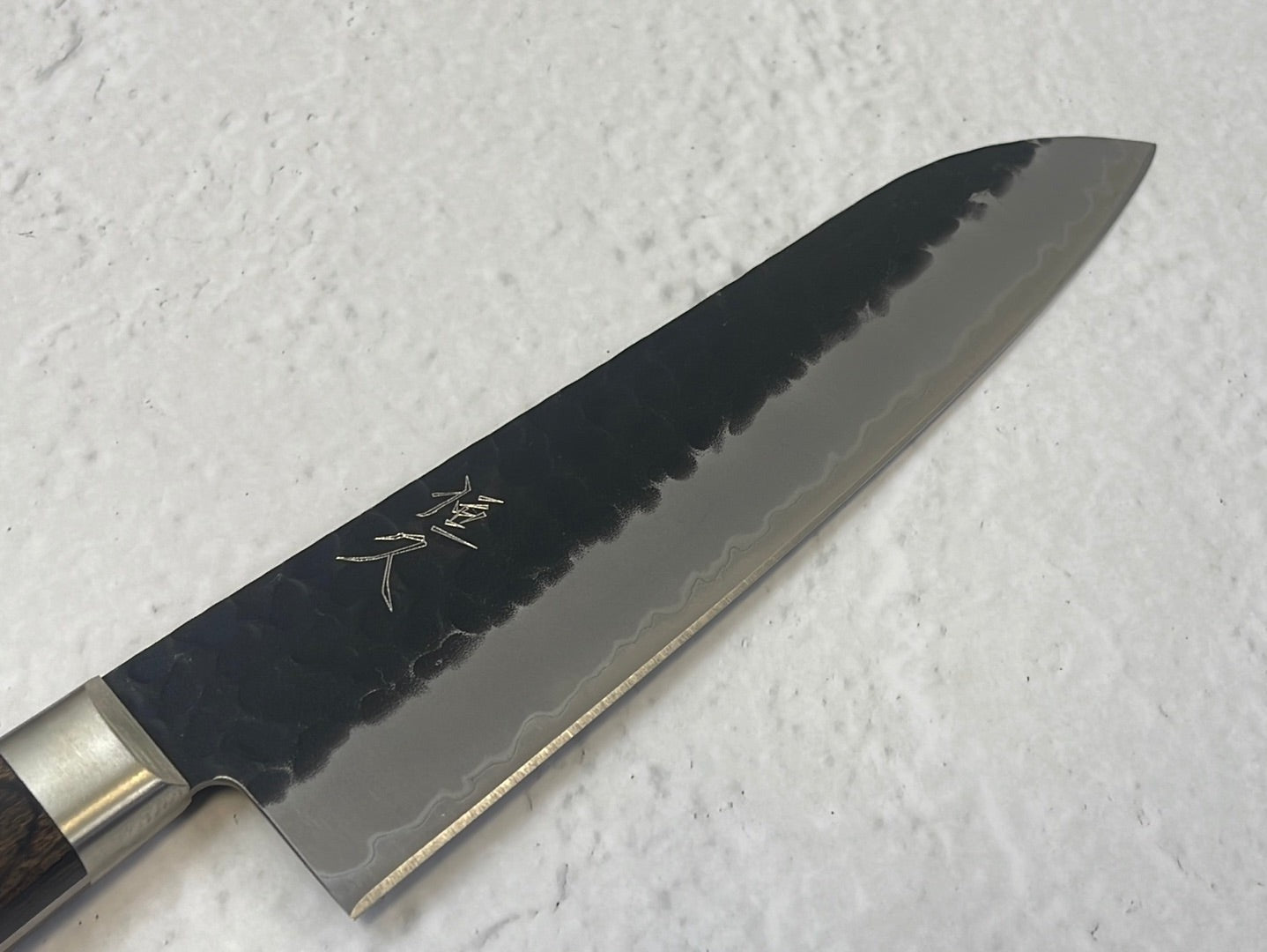 Tsunehisa AS Stainless Santoku Knife 180mm - Made in Japan 🇯🇵 Brown Pakka Wood Handle