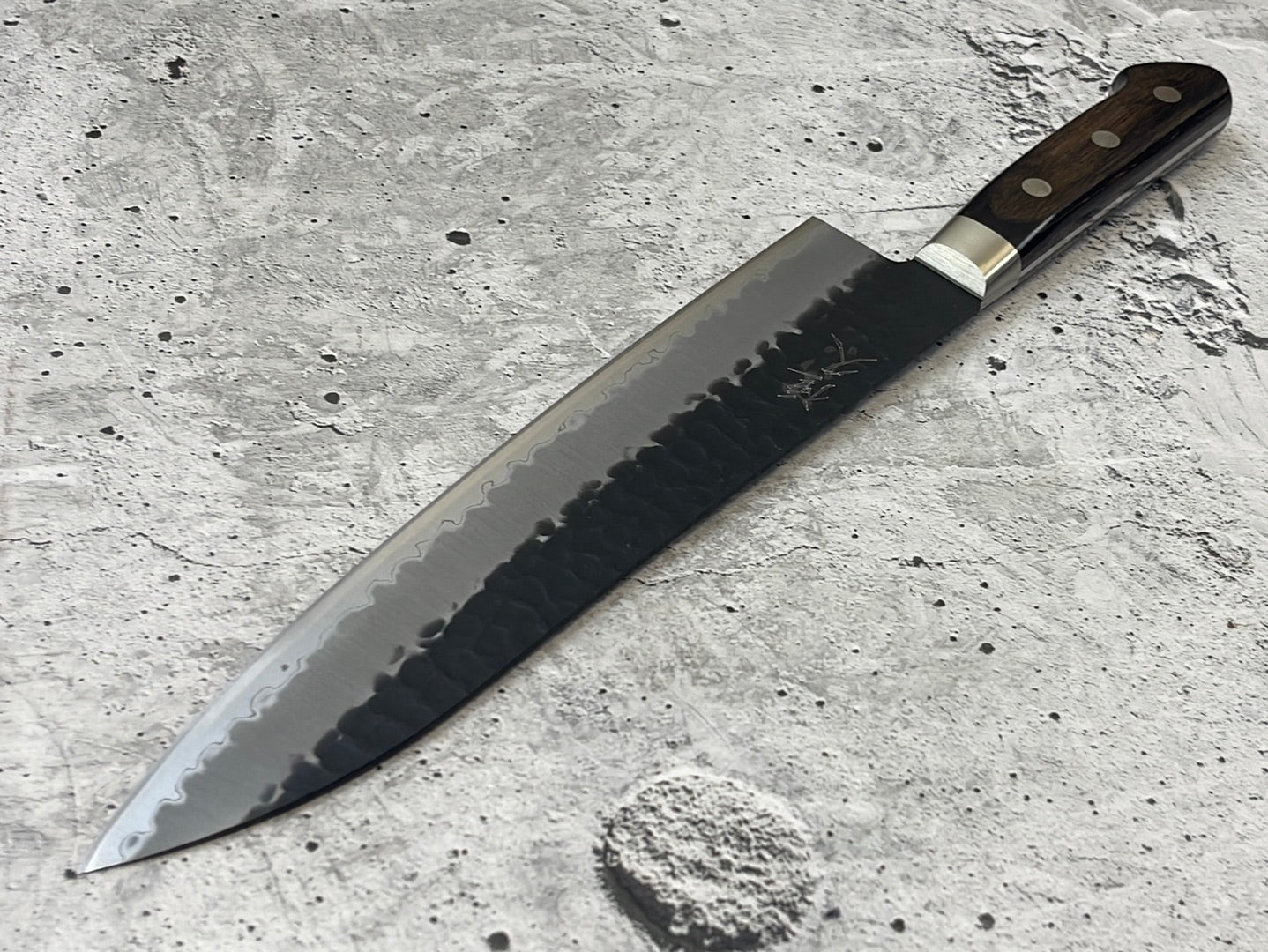 Tsunehisa Aogami Super Gyuto Knife 210mm  Brown Pakka Wood Handle - Made in Japan 🇯🇵