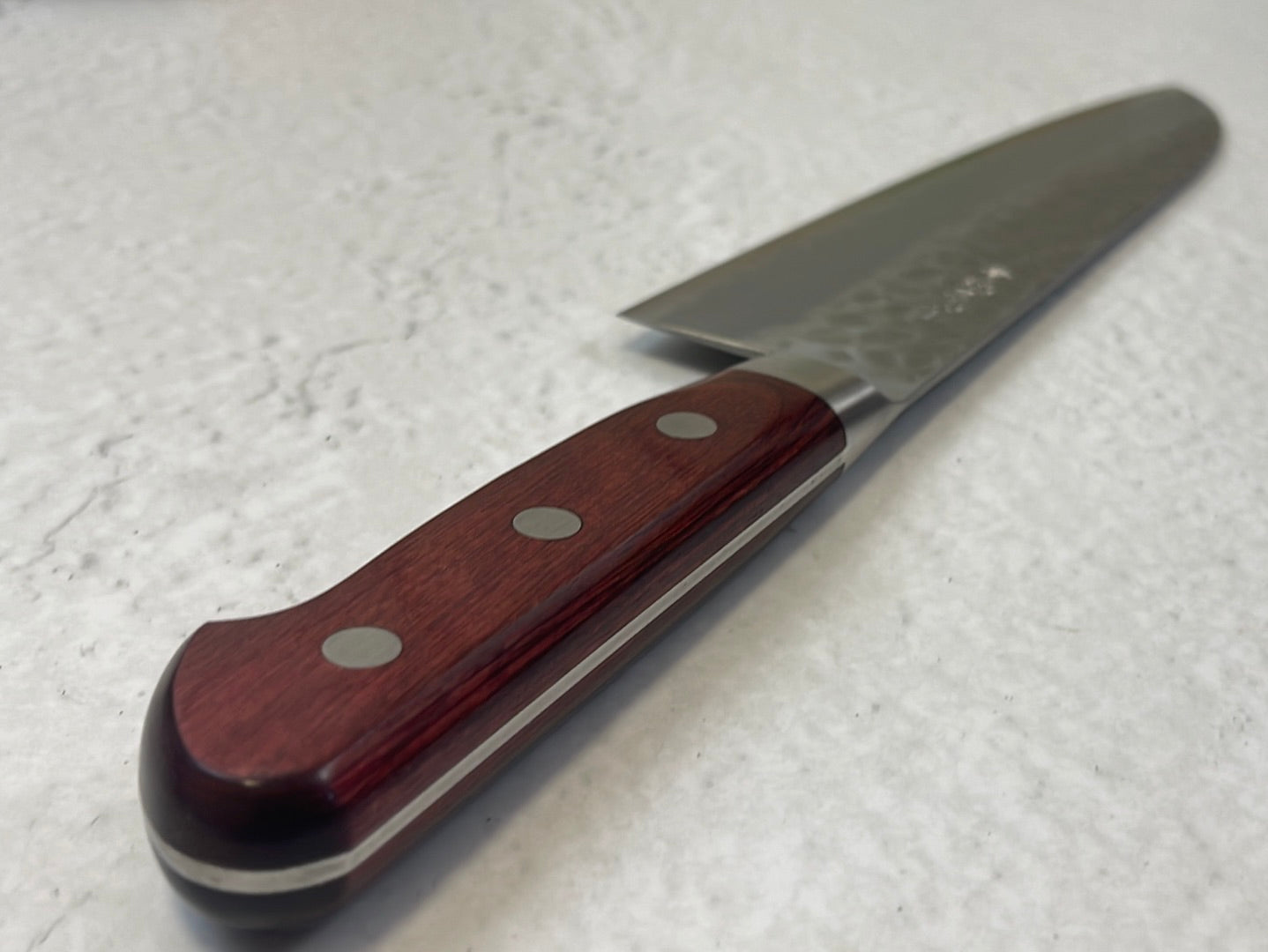 Tsunehisa Aokami Super Santoku 180mm Red Pakka Wood Handle - Made in Japan 🇯🇵