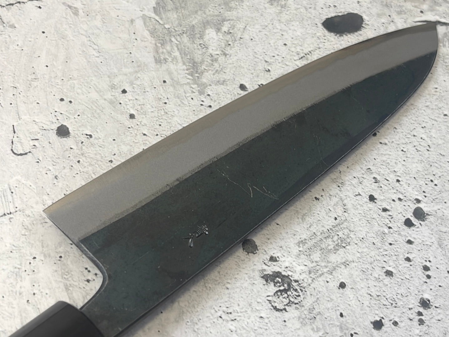 Yoshimune Santoku Kurouchi 180 mm (7.1 in) Aogami (Blue) #2 Double-Bevel