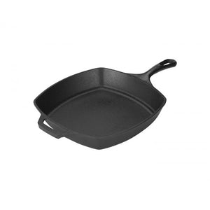 LODGE COOKWARE 10.5” Square Cast Iron Skillet with Helper Handle