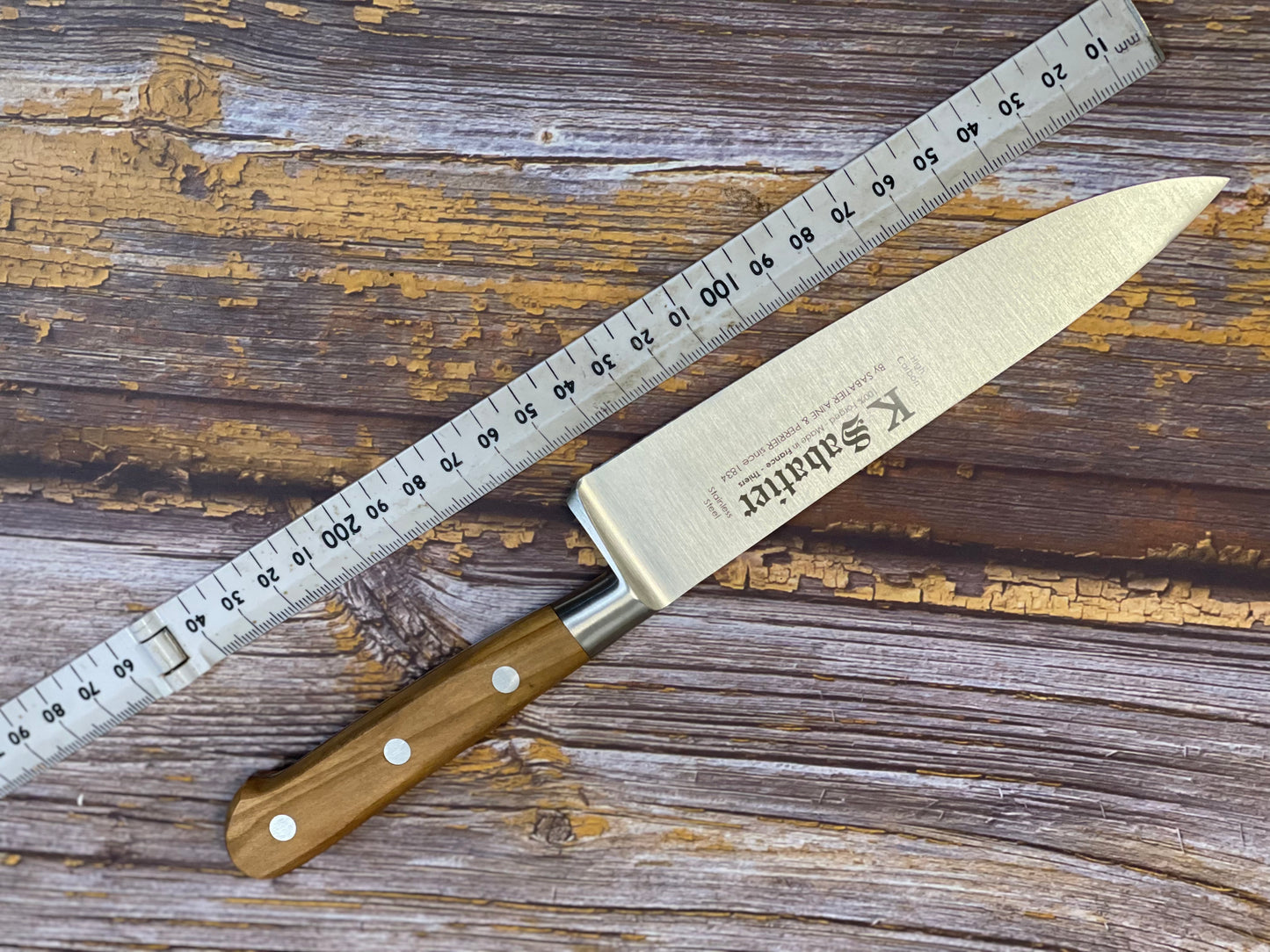 K Sabatier Chef Knife 150mm - HIGH CARBON STEEL - OLIVE WOOD HANDLE