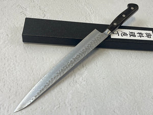 Tsunehisa AUS-8 Tsuchime Sujihiki Knife 240mm Brown Pakka Wood - Made in Japan 🇯🇵