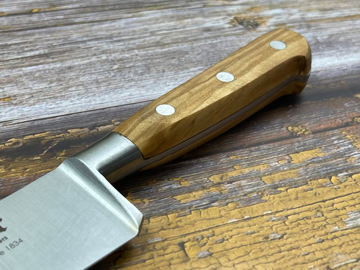 K Sabatier Chef Knife 150mm - CARBON STEEL - OLIVE WOOD HANDLE