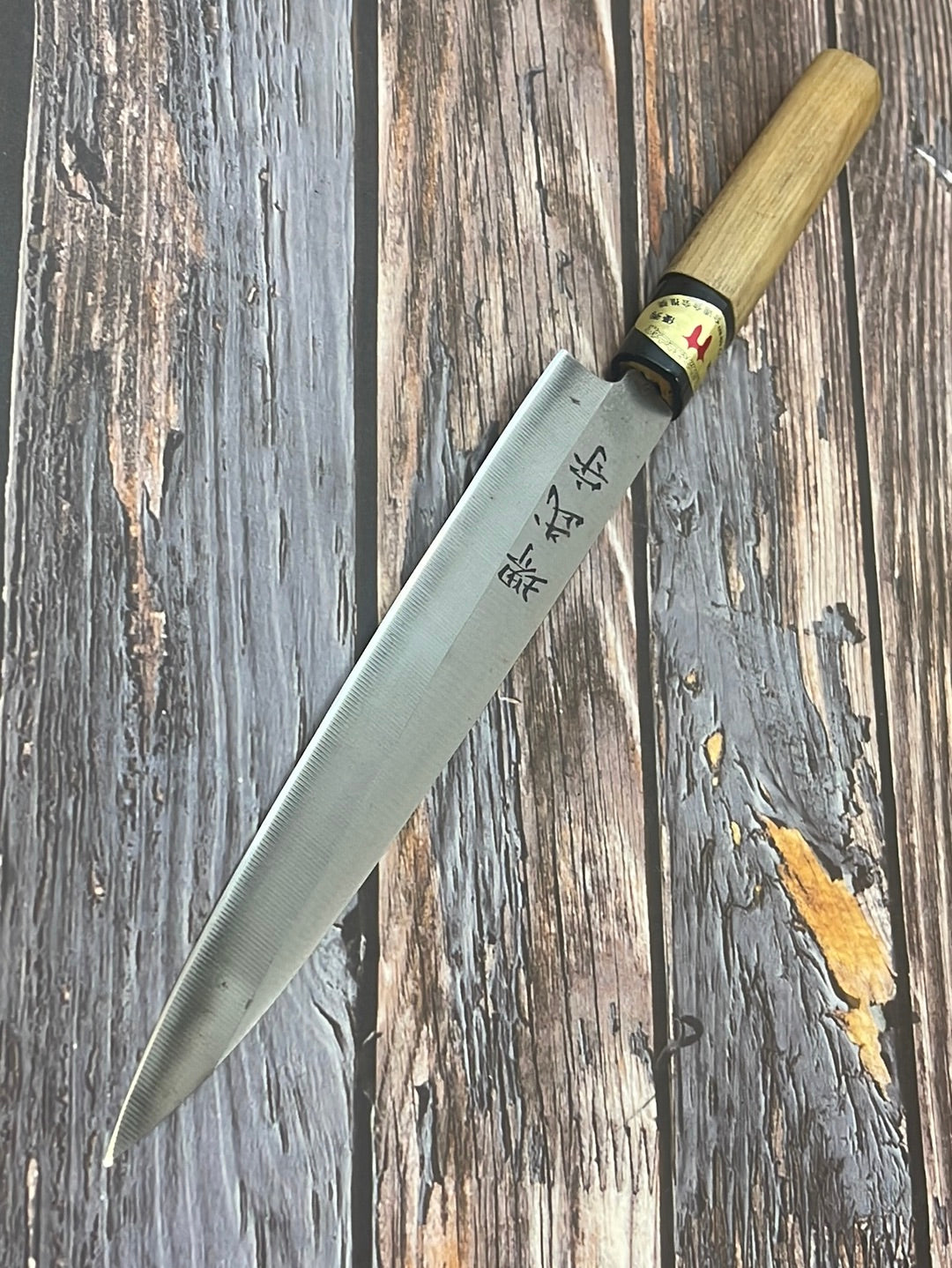 Vintage Japanese Yanagiba Knife 200mm Made in Japan  🇯🇵 Carbon Steel 877