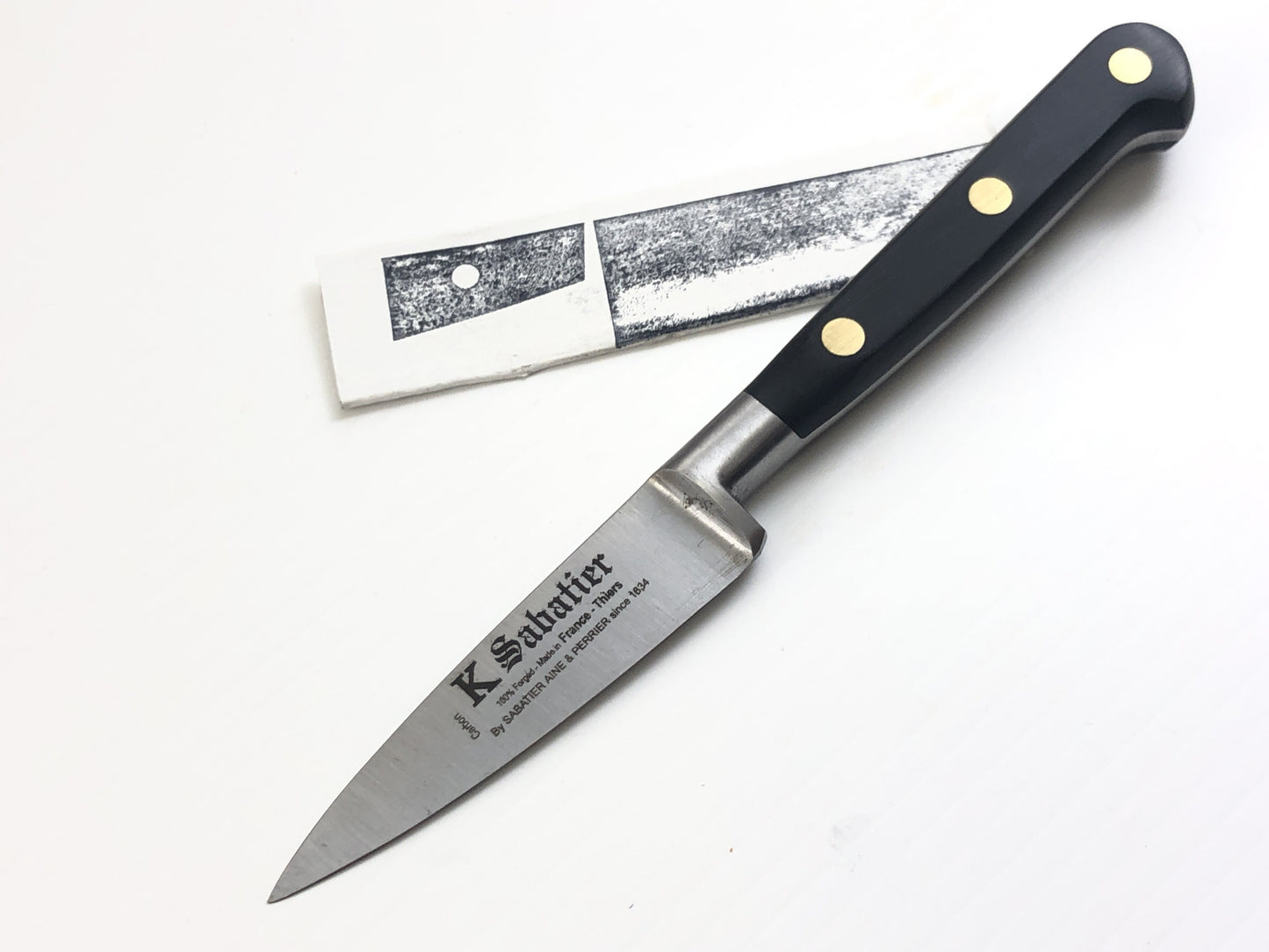 K Sabatier Paring Knife 80mm - CARBON STEEL Made In France
