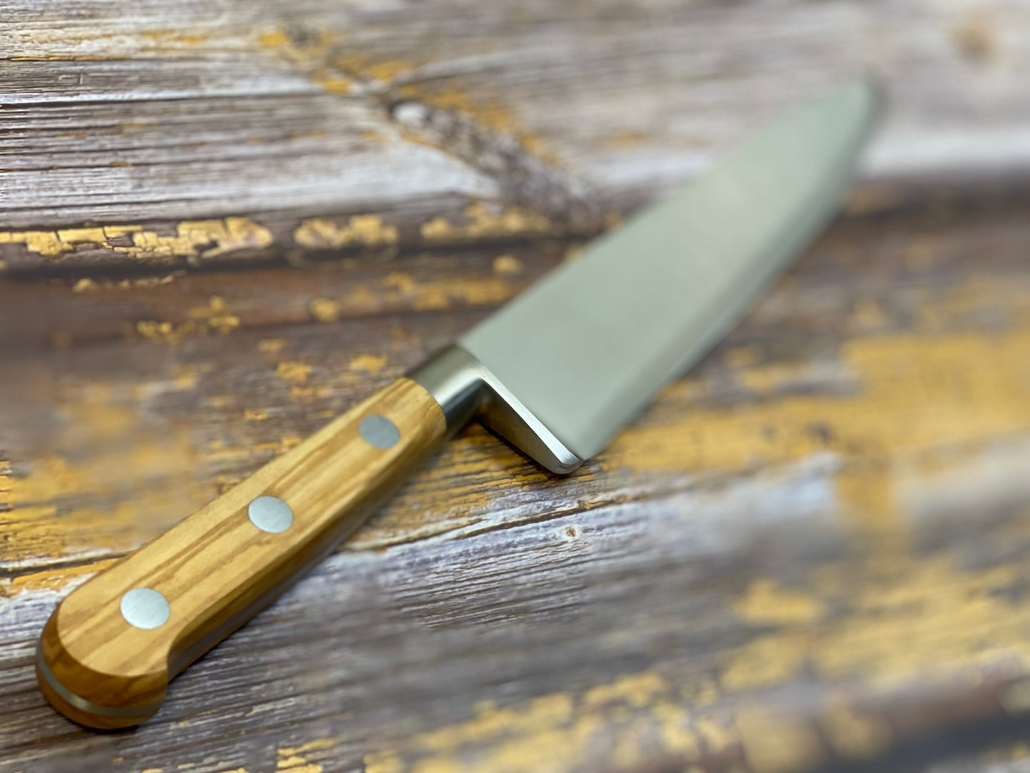 K Sabatier Chef Knife 200mm - HIGH CARBON STEEL - OLIVE WOOD HANDLE