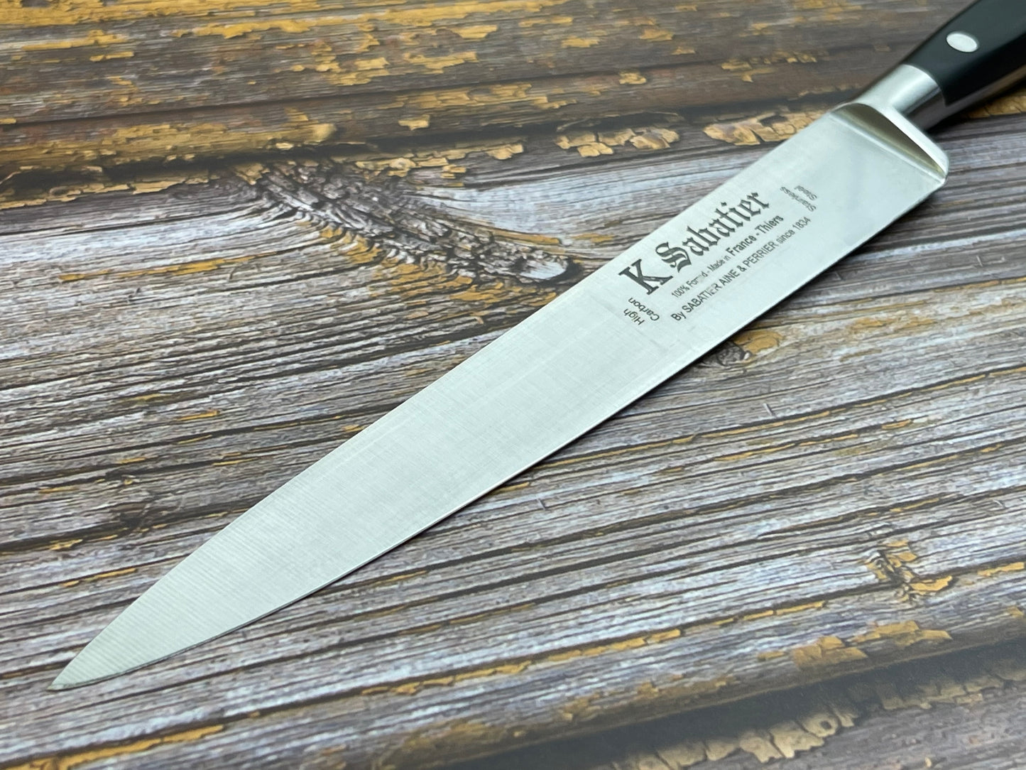 K Sabatier Authentique Slicing Knife 200mm - HIGH CARBON STEEL Made In France