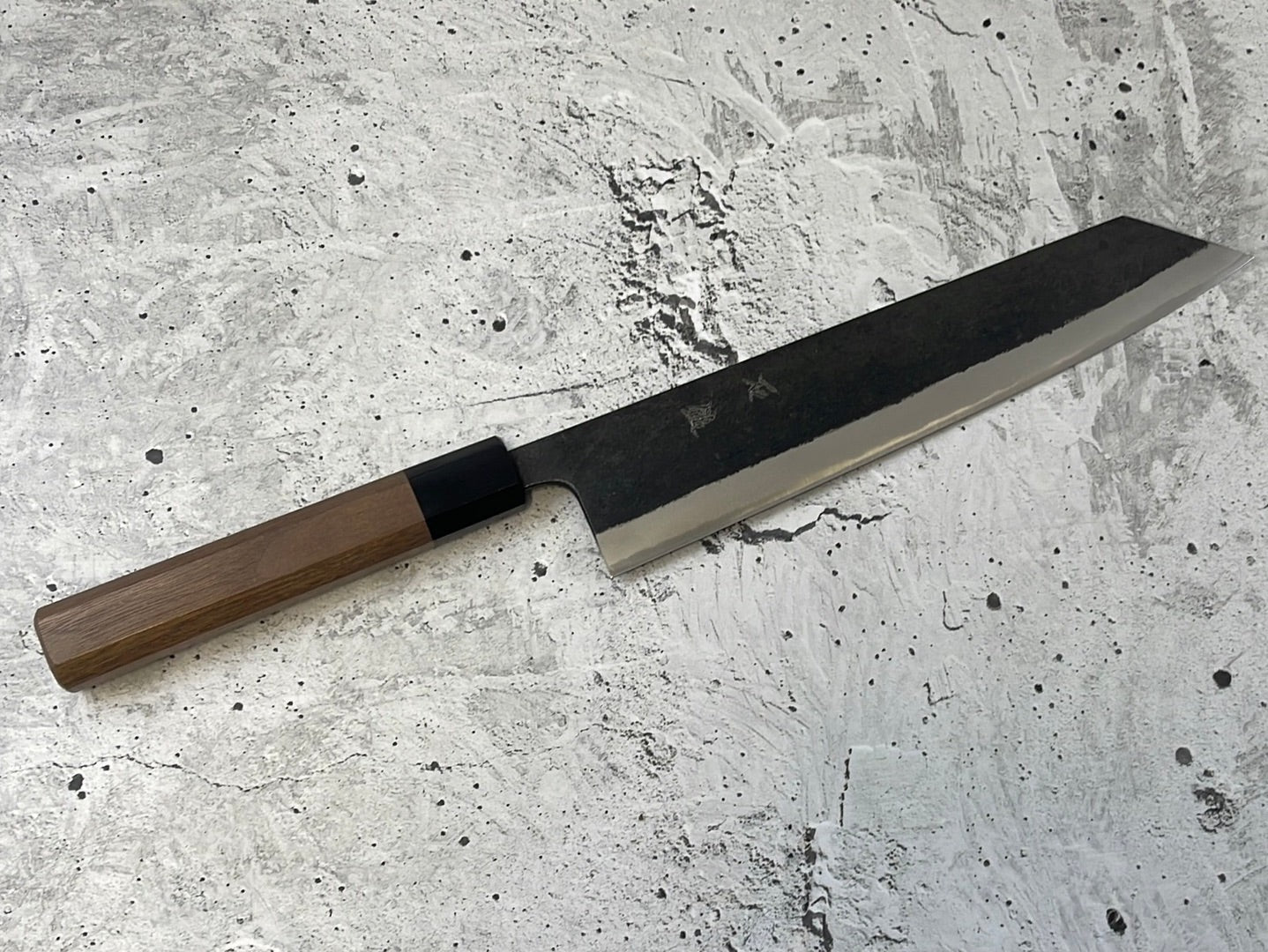 Yoshimune Kiritsuke Kurouchi 240 mm (9.4 in) Aogami (Blue) #2 Double-Bevel