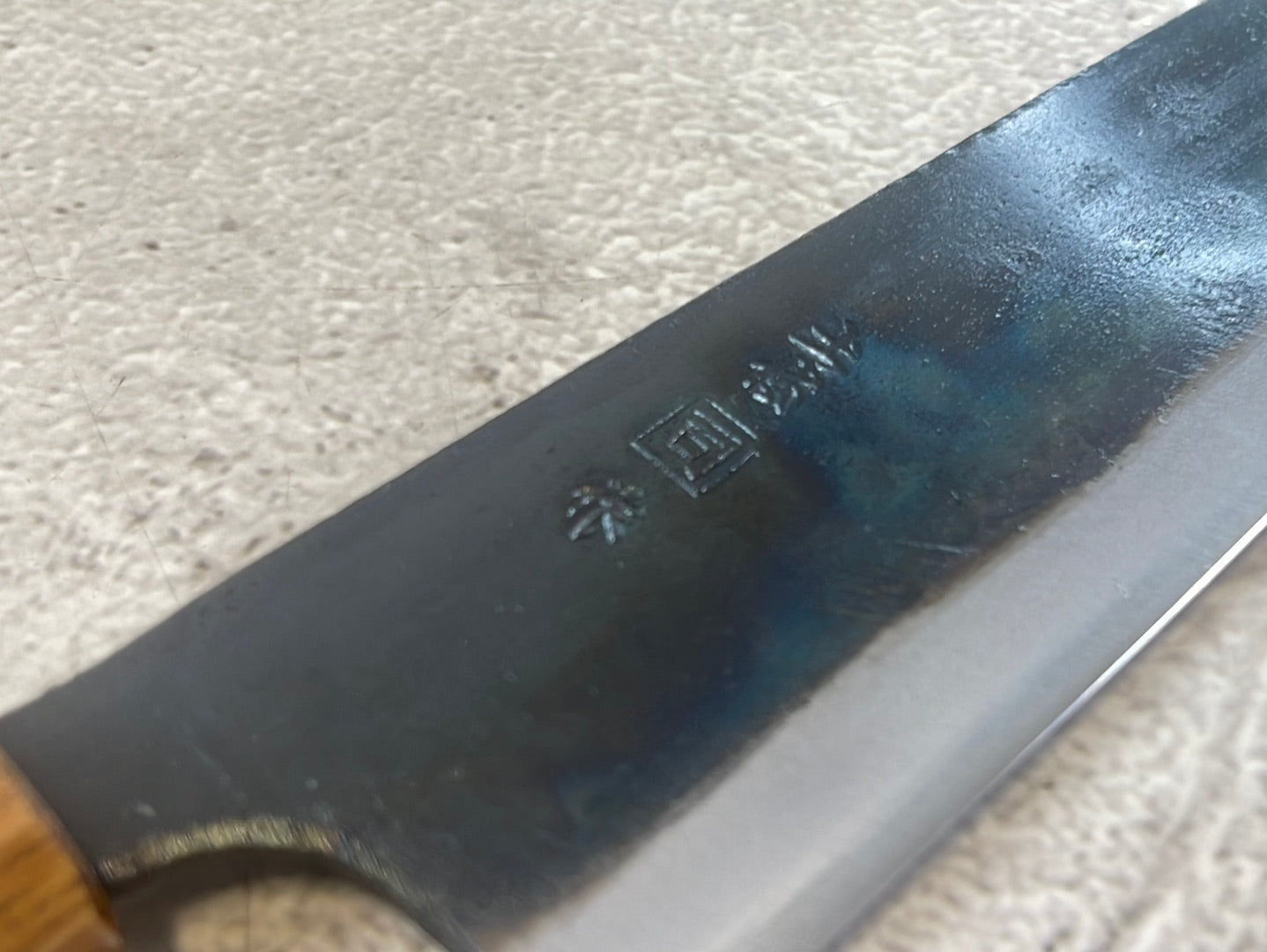 Tsukasa Shiro Kuro 150mm Bunka- Shirogami Steel - Oak Octagnon Handle