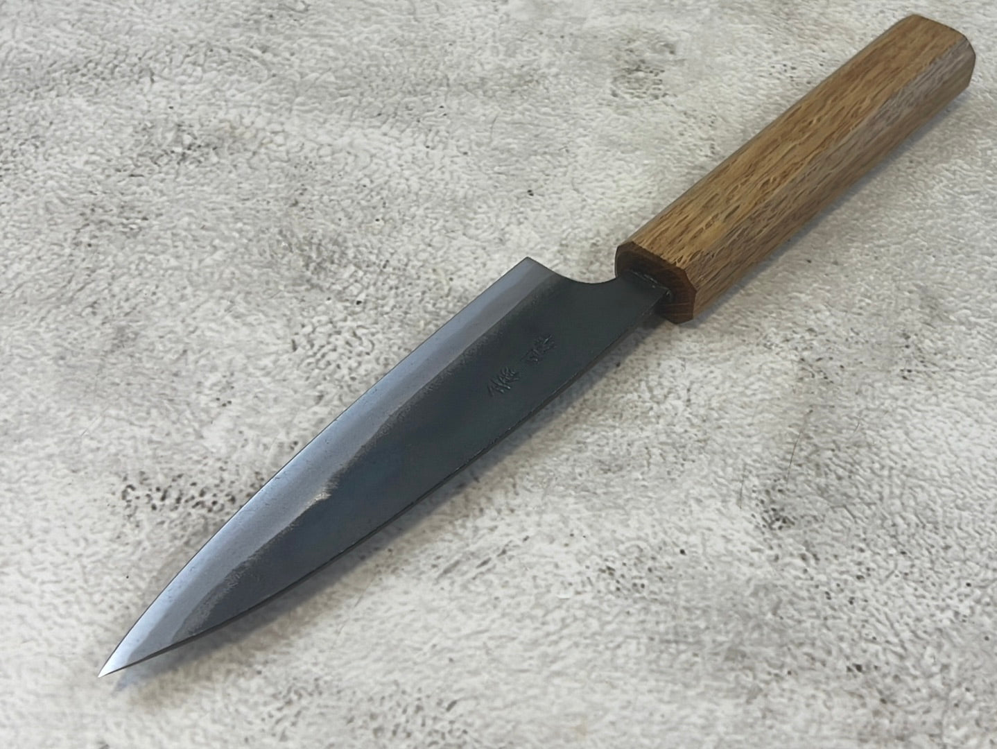 Tsukasa Shiro Kuro 120mm Yanagi- Shirogami Steel - Oak Octagnon Handle
