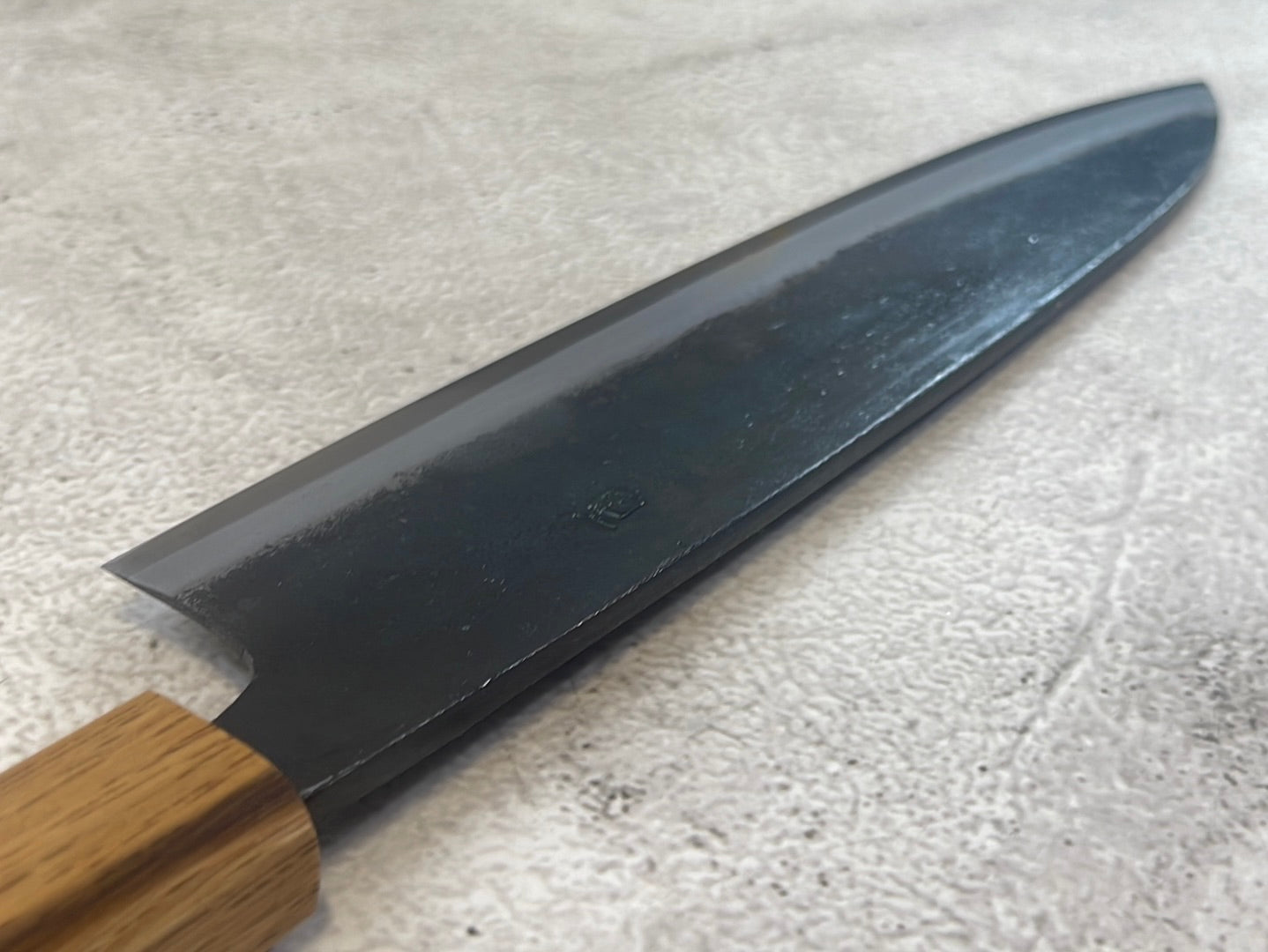 Tsukasa Shiro Kuro 210mm Gyuto- Shirogami Steel - Oak Octagnon Handle