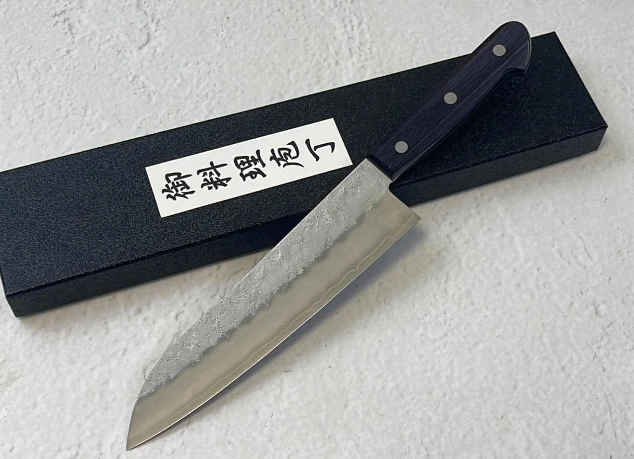 Tsunehisa G3 Nashiji Purple Santoku 180mm - Made in Japan 🇯🇵