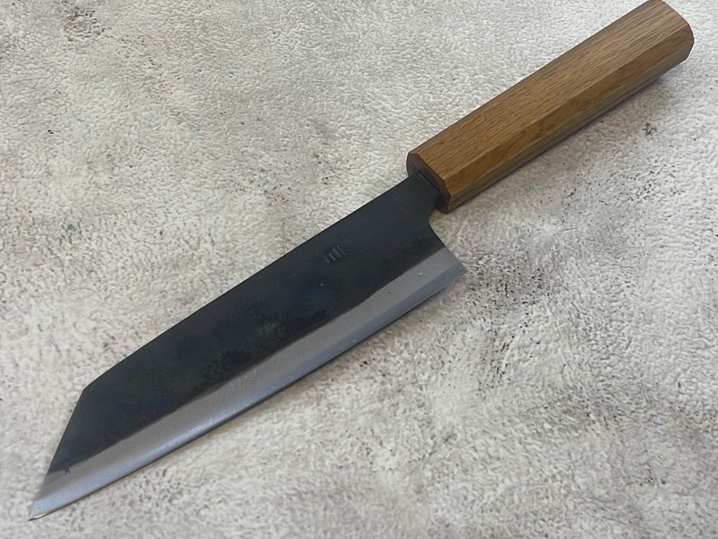 Tsukasa Shiro Kuro 150mm Bunka- Shirogami Steel - Oak Octagnon Handle