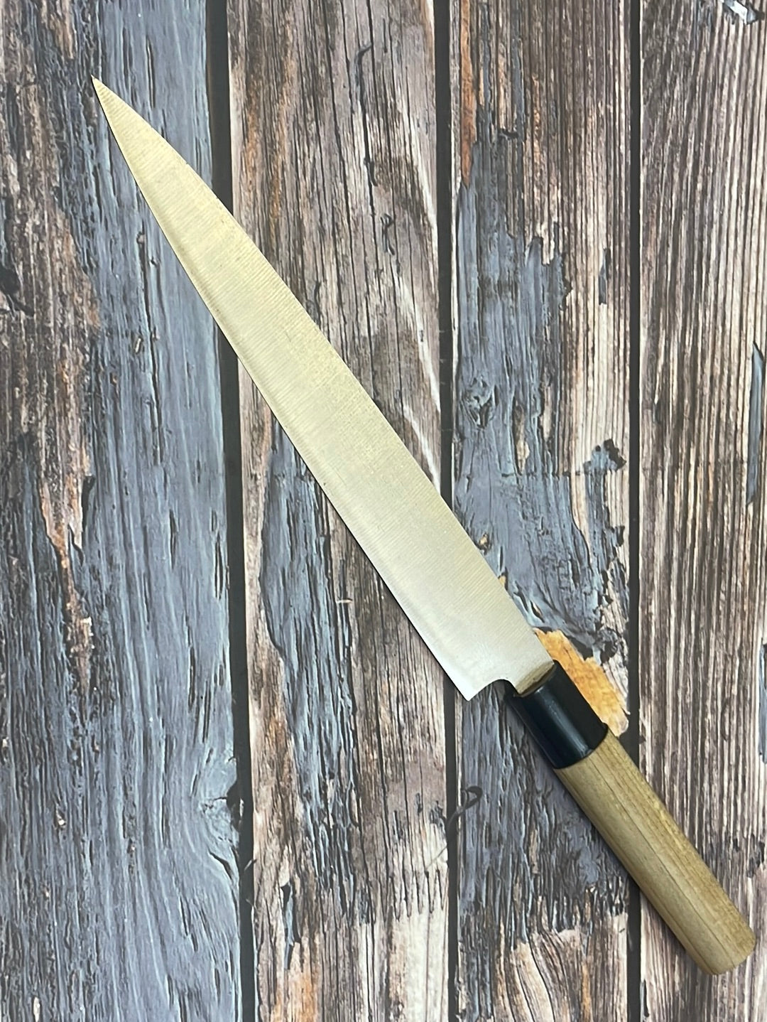 Vintage Japanese Yanagiba Knife 200mm Made in Japan  🇯🇵 Carbon Steel 877