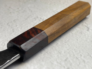 Gyuto 230mm (2022 Profile) Kurouchi Jatiwood and Rosewood Timber Handle