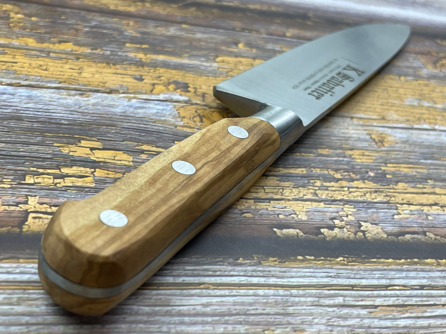 K Sabatier Chef Knife 150mm - CARBON STEEL - OLIVE WOOD HANDLE