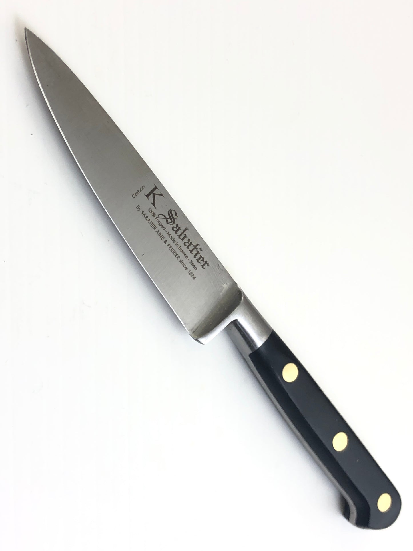 K Sabatier Paring Knife 100mm - CARBON STEEL Made In France