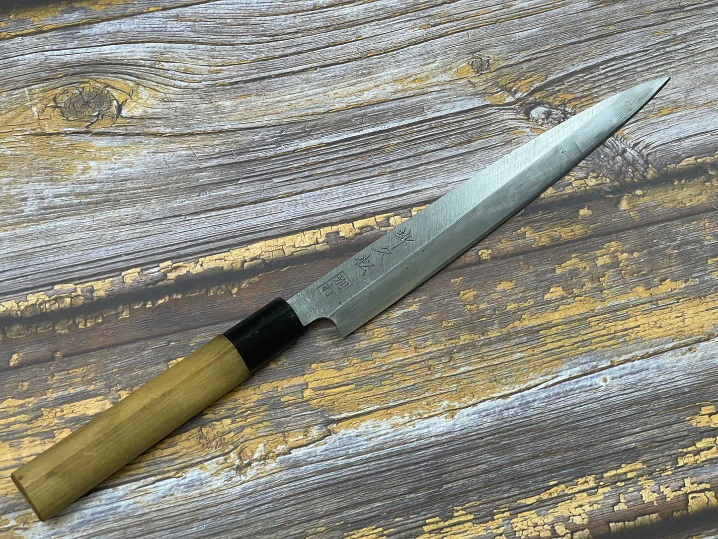 Vintage Japanese Yanagiba Knife 200mm  Made in Japan 🇯🇵 Carbon Steel 480