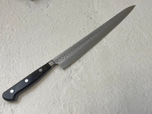 Load image into Gallery viewer, Tsunehisa AUS-8 Tsuchime Sujihiki Knife 240mm Brown Pakka Wood - Made in Japan 🇯🇵
