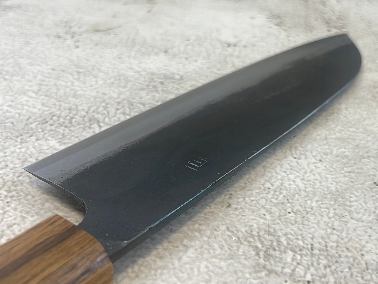 Tsukasa Shiro Kuro 180mm Santoku - Shirogami Steel - Oak Octagnon Handle