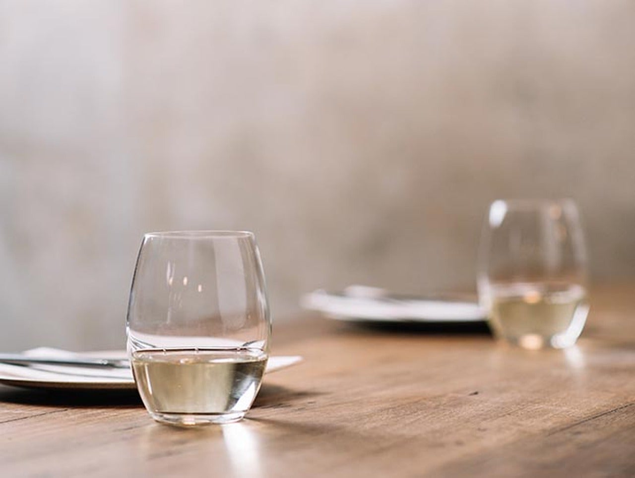 Plumm Stemless WHITE+ Wine Glass (Four Pack)