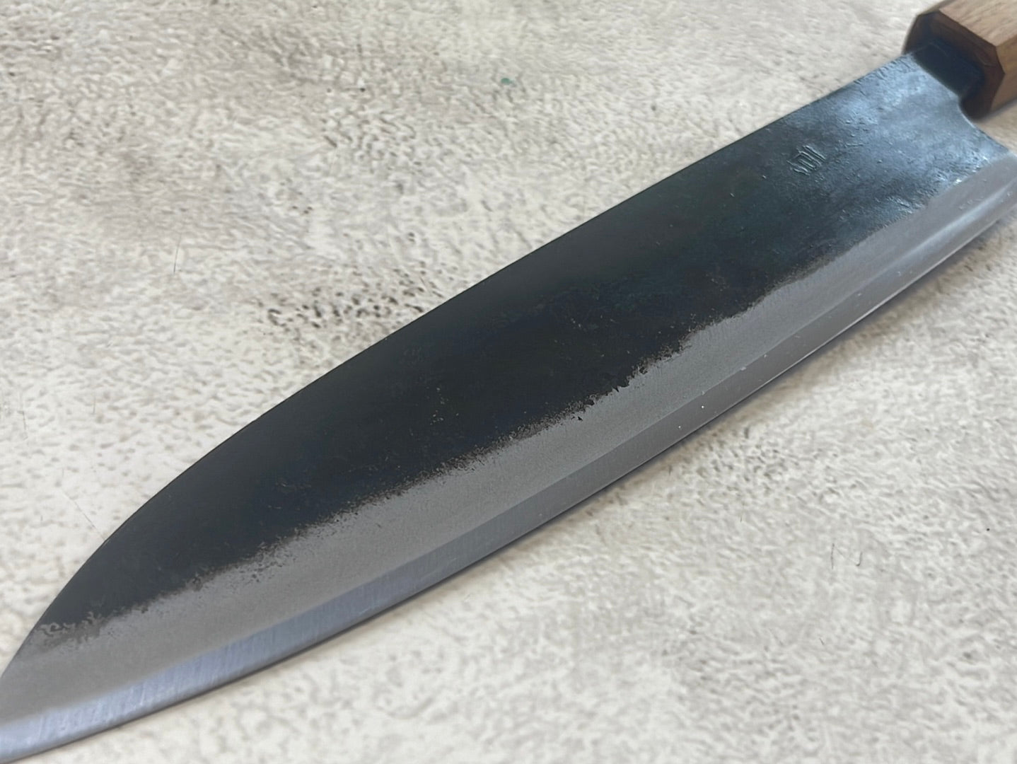 Tsukasa Shiro Kuro 210mm Gyuto- Shirogami Steel - Oak Octagnon Handle