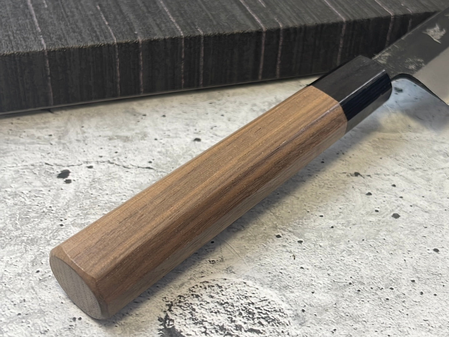 Yoshimune Sujihiki Kurouchi 240 mm (9.4 in) Aogami (Blue) #2 Double-Bevel