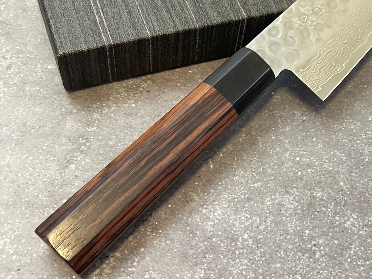 Yoshimune Gyuto Damascus Hammered Finish Knife 210 mm (9.4 in) Stainless clad Aus10