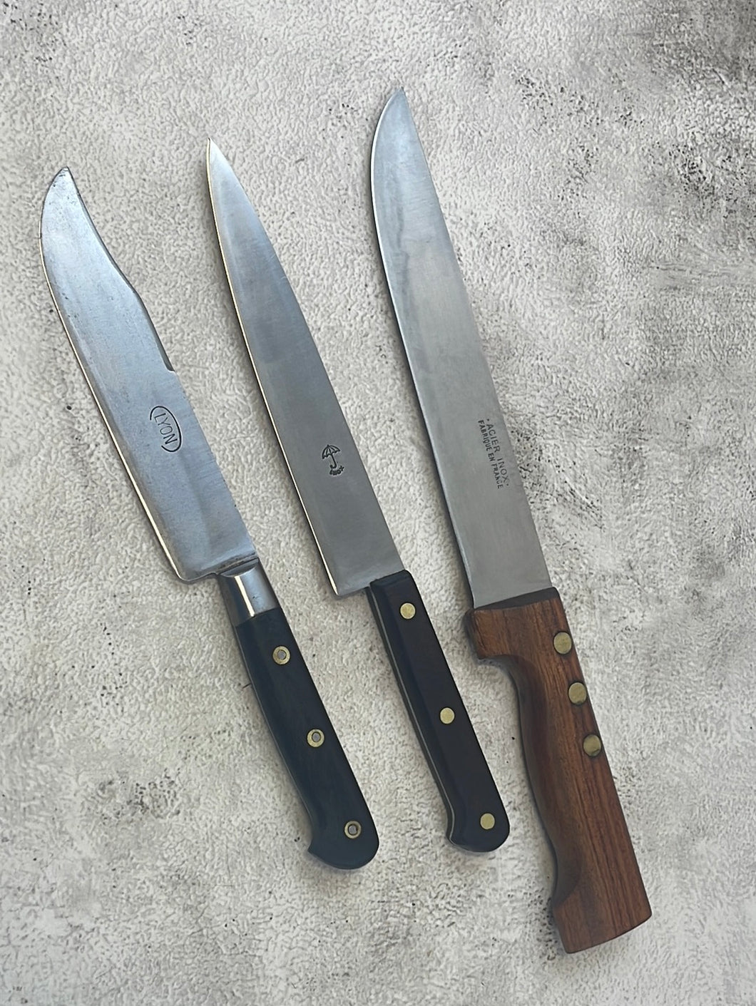 Vintage French Chef Knives Set of 3x French Steel Made in France 🇫🇷 77 –  Chef & a knife