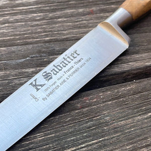 K Sabatier Flexible Slicing Knife 200mm - CARBON STEEL - OLIVE WOOD HANDLE