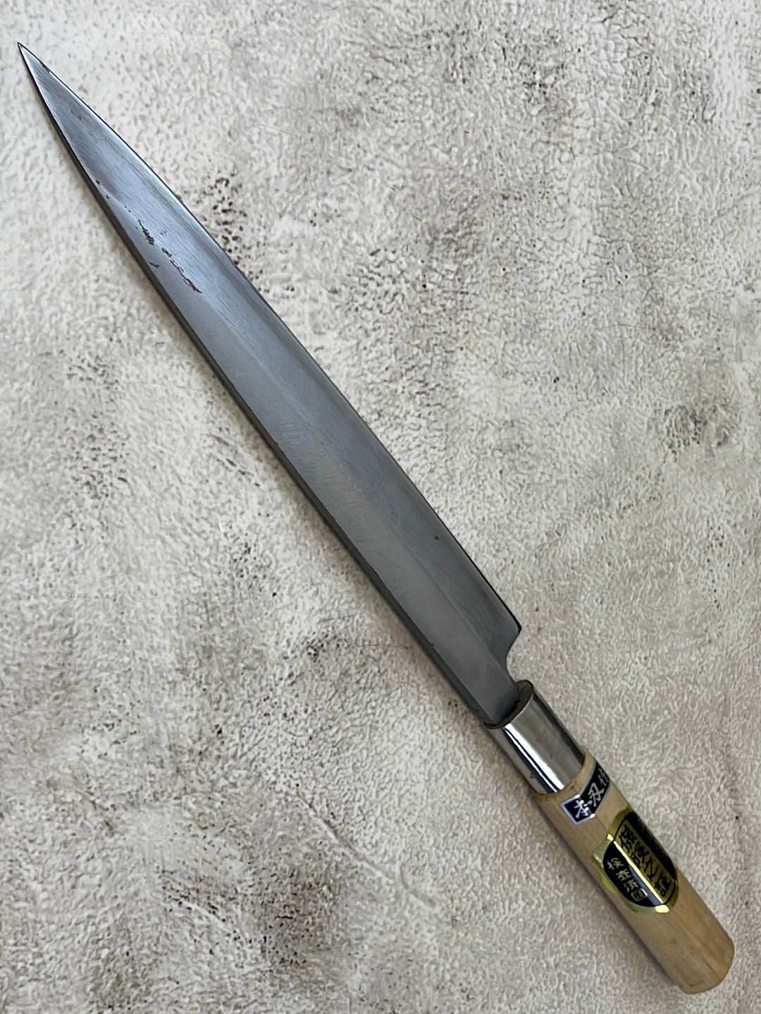 Vintage Japanese Yanagiba Knife 200mm Made in Japan 🇯🇵 Carbon Steel 1092