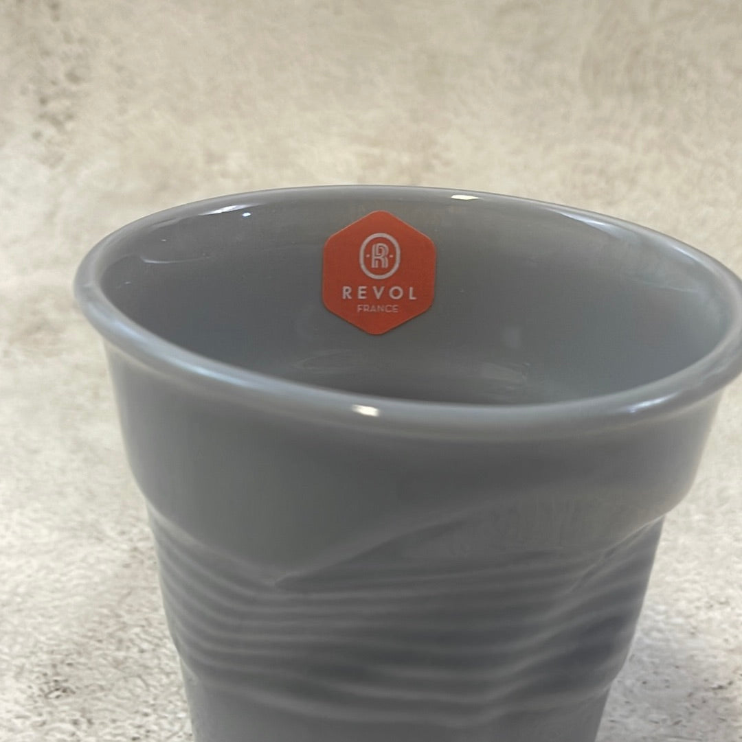 Revol Froissés Cappuccino Cup 180ml Set of 6 - Grey