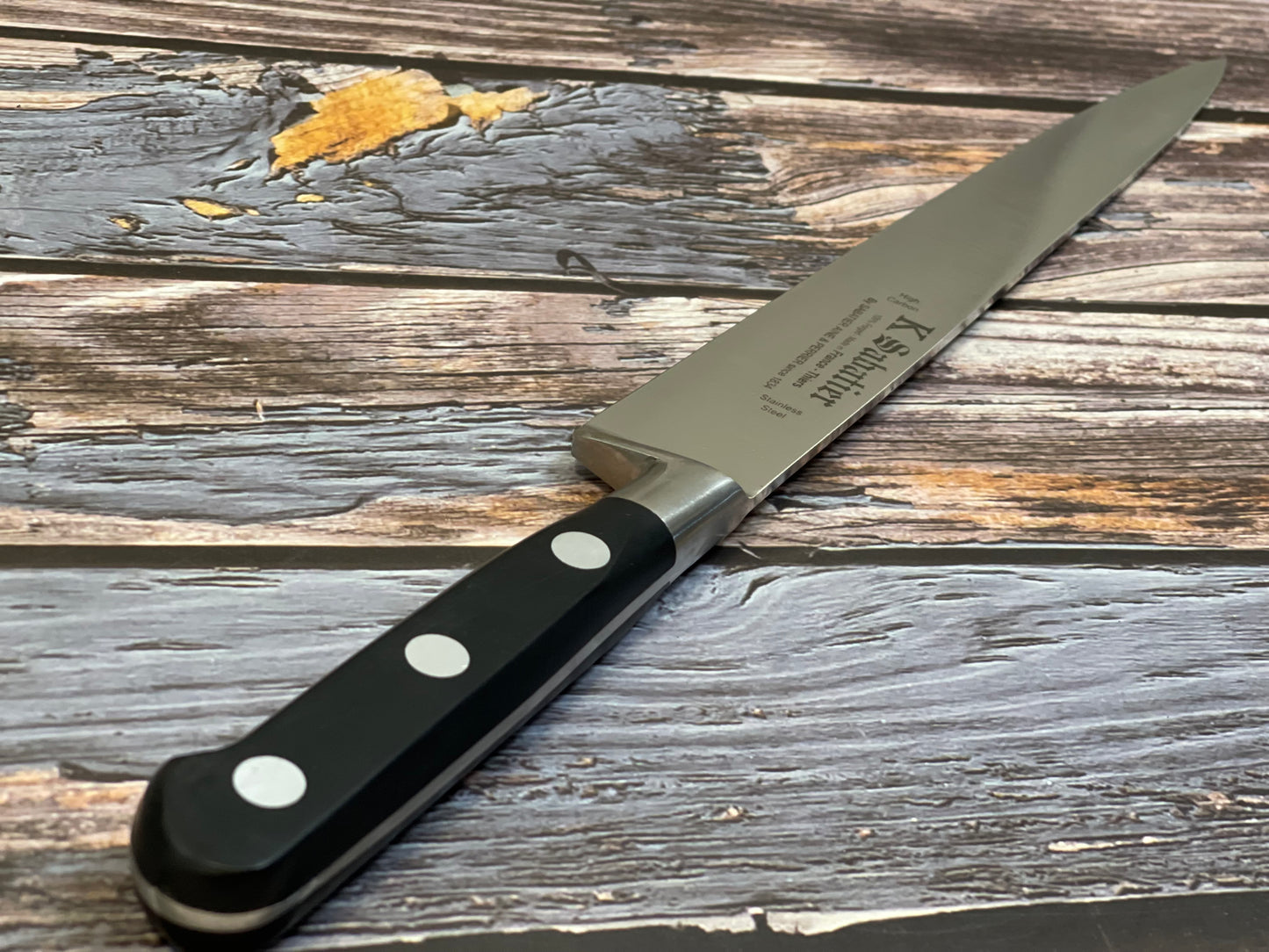 K Sabatier Authentique Slicing Knife 250mm - HIGH CARBON STEEL Made In France