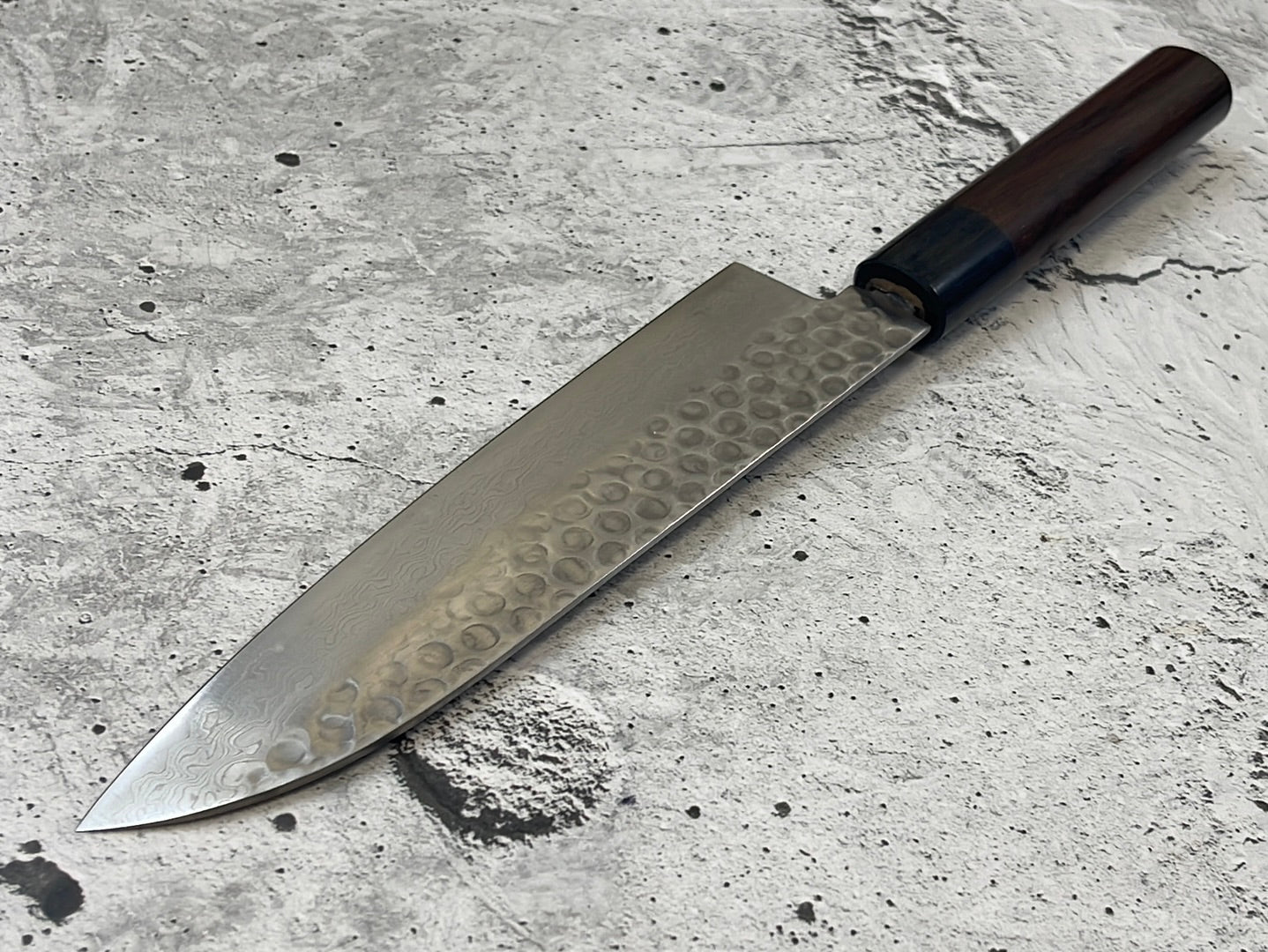 Tsunehisa VG10 Suminagashi Tsuchime Santoku 185mm Rosewood Handle Made in Japan 🇯🇵