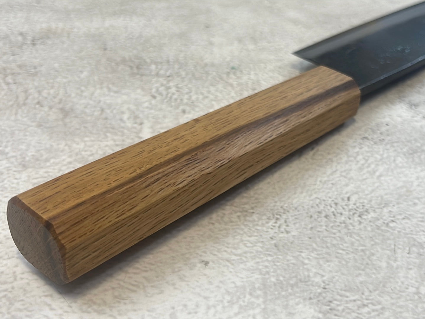 Tsukasa Shiro Kuro 210mm Gyuto- Shirogami Steel - Oak Octagnon Handle