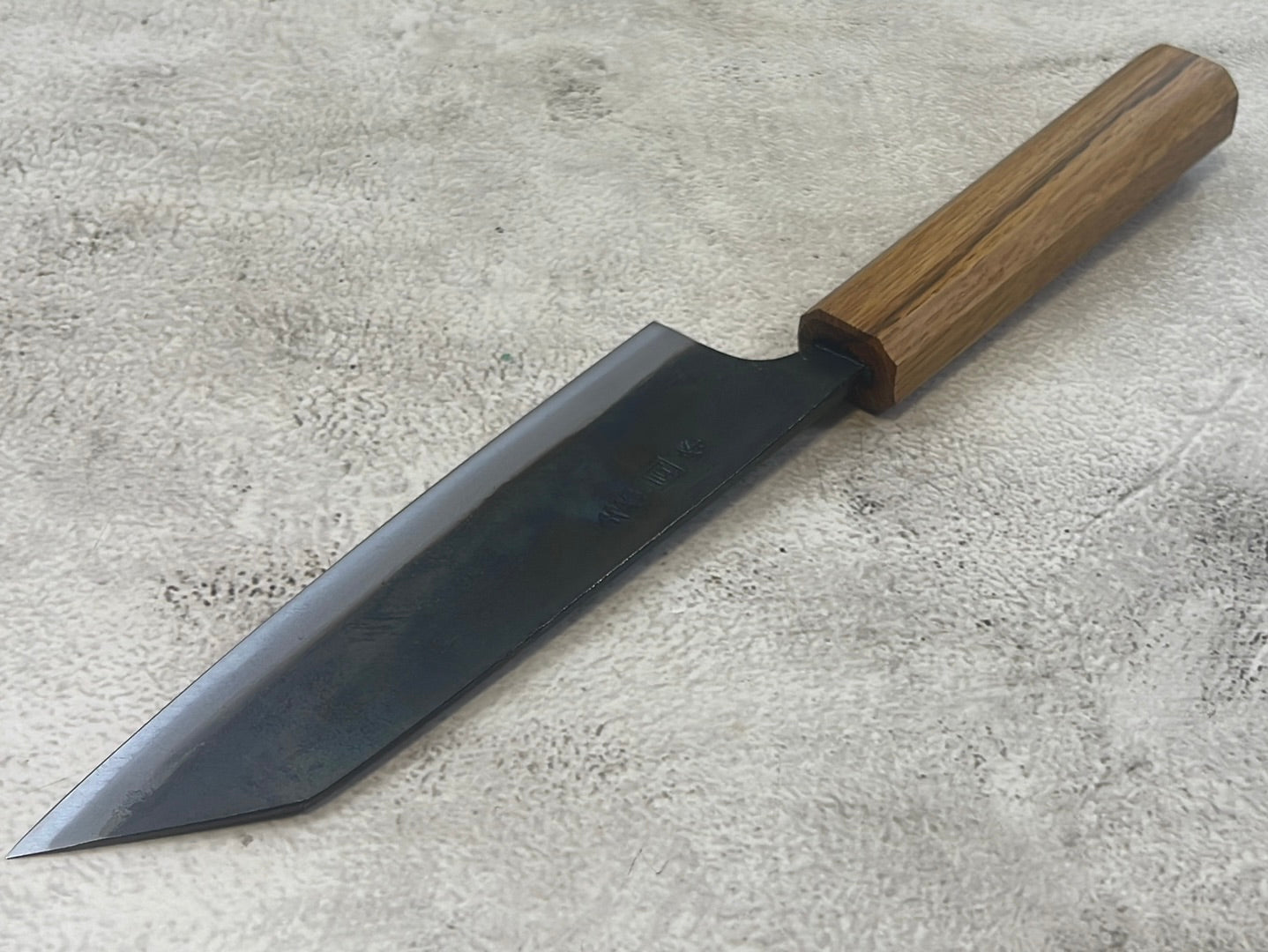 Tsukasa Shiro Kuro 150mm Bunka- Shirogami Steel - Oak Octagnon Handle