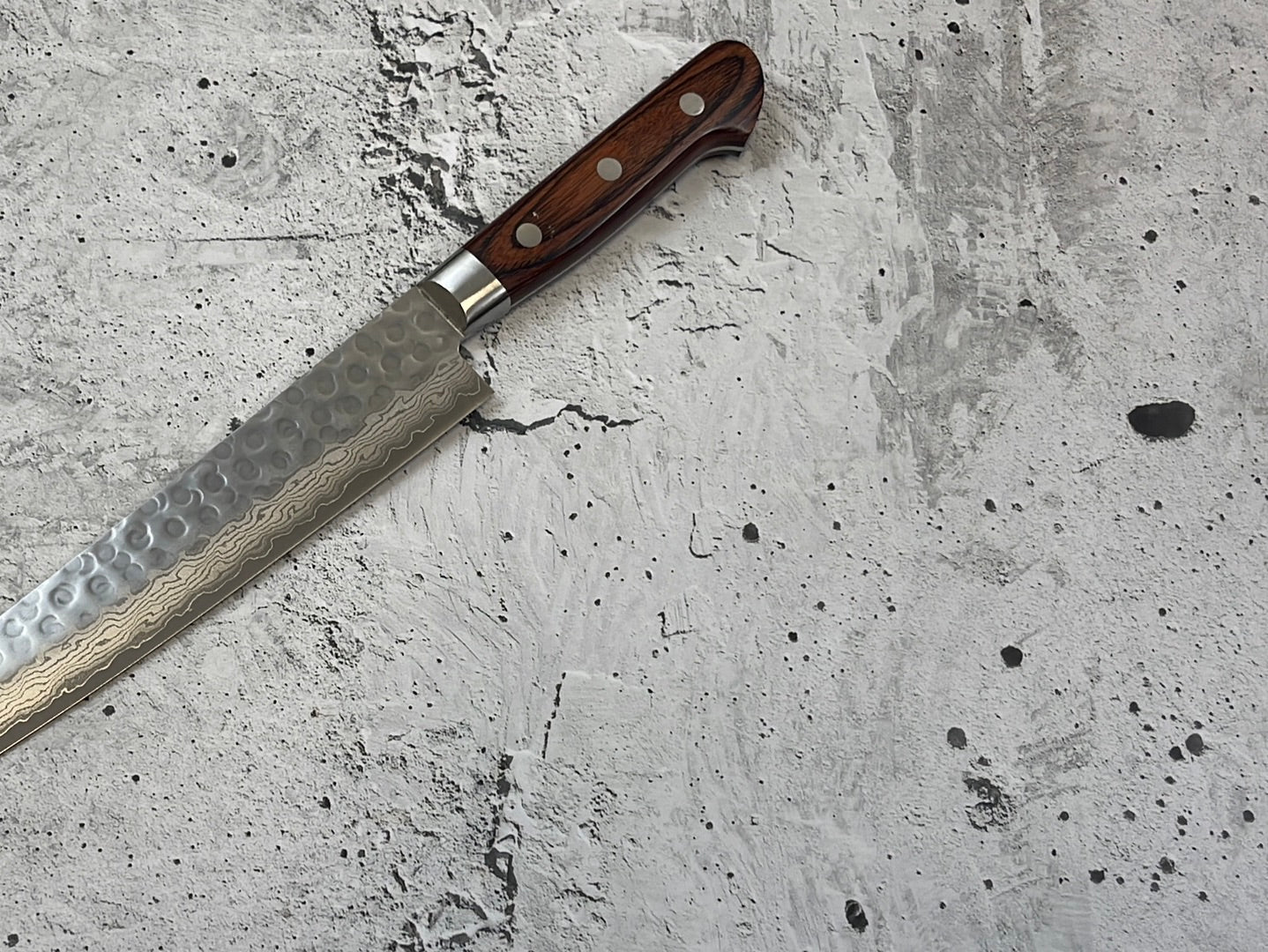 Tsunehisa VG10 Brown Pakka Sujihiki Knife 240mm - Made in Japan 🇯🇵