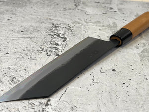 Hinokuni Shirogami #1 Bunka Knife 180mm Cherry Wood Handle - Made in Japan 🇯🇵