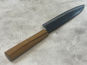 Tsukasa Shiro Kuro 210mm Gyuto- Shirogami Steel - Oak Octagnon Handle