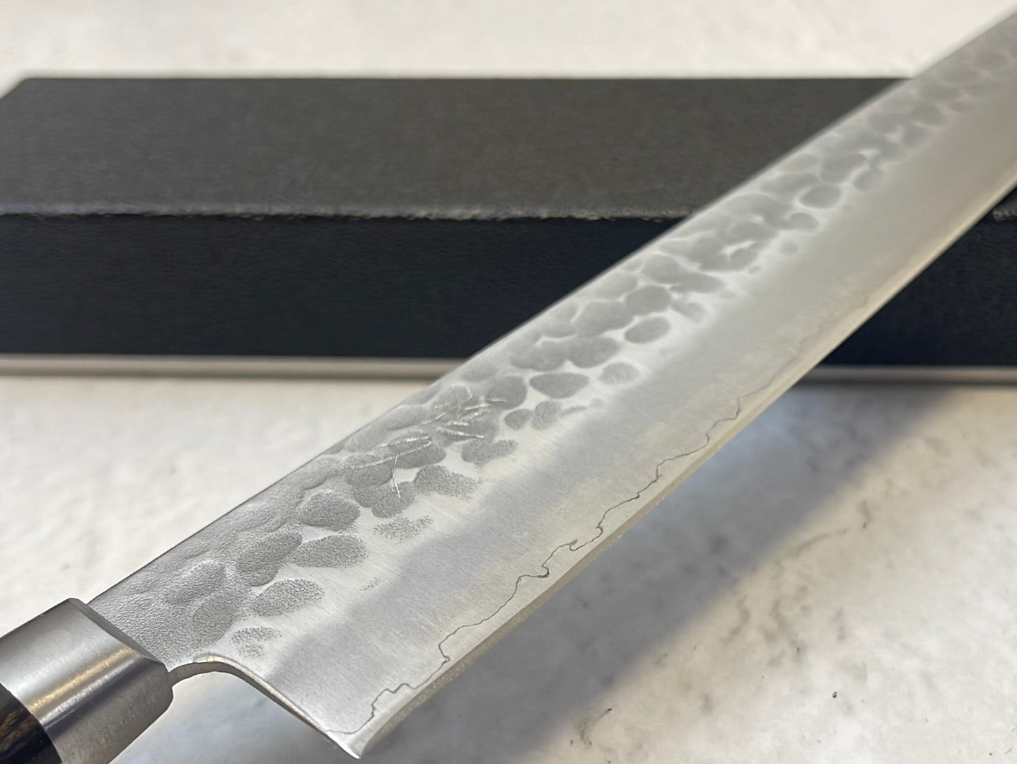 Tsunehisa AUS-8 Tsuchime Sujihiki Knife 240mm Brown Pakka Wood - Made in Japan 🇯🇵
