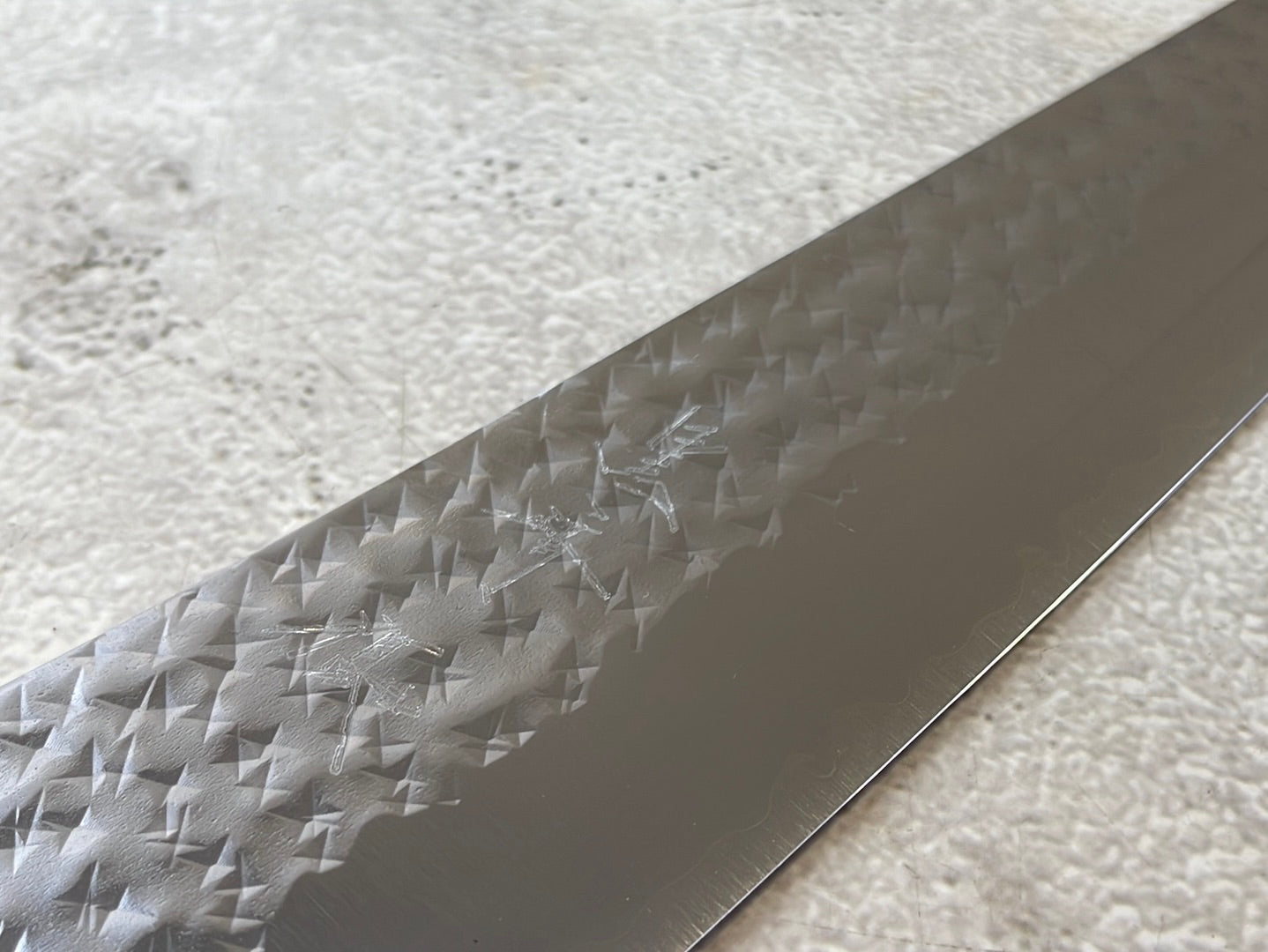 Yu Kurosaki R2(SG2) Hammered SENKO-EI WA RS8H Japanese Gyuto 210mm with Brown-Ring Octagonal Handle