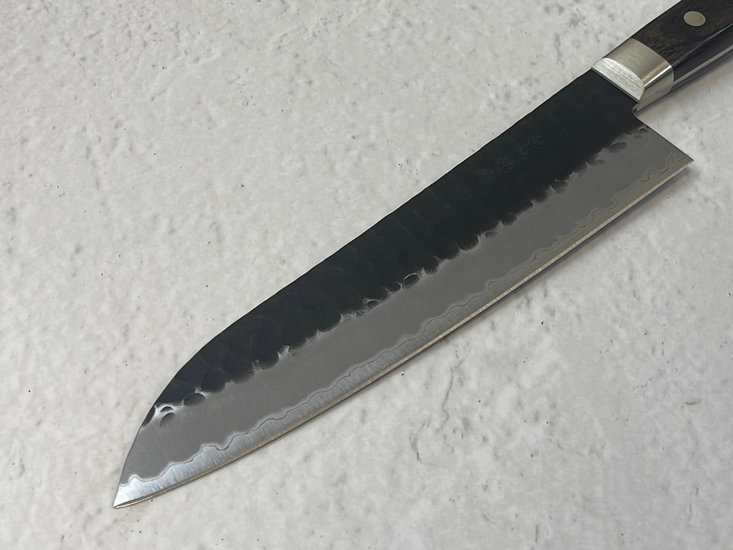 Tsunehisa AS Stainless Santoku Knife 180mm - Made in Japan 🇯🇵 Brown Pakka Wood Handle