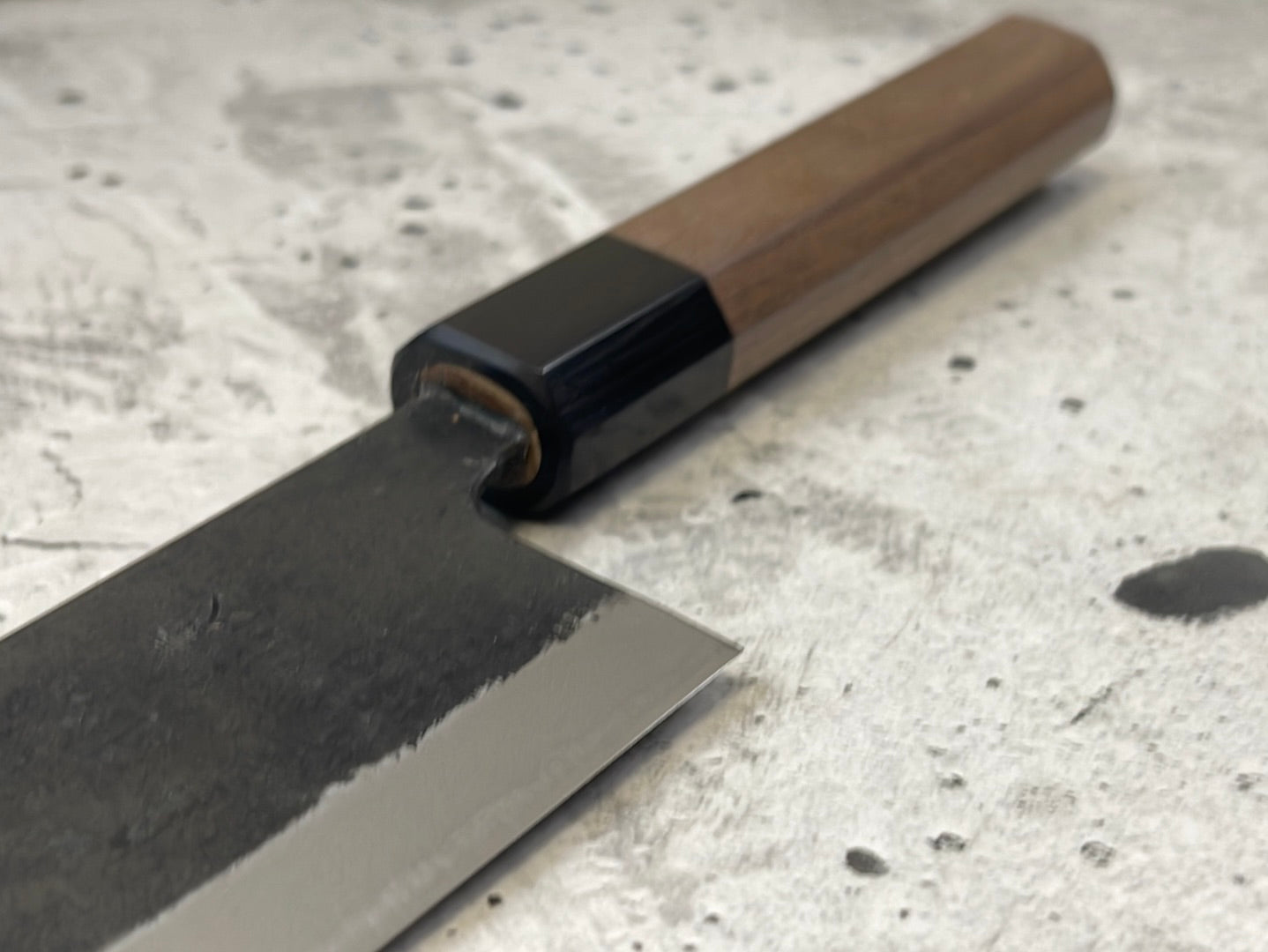 Yoshimune Kiritsuke Kurouchi 240 mm (9.4 in) Aogami (Blue) #2 Double-Bevel