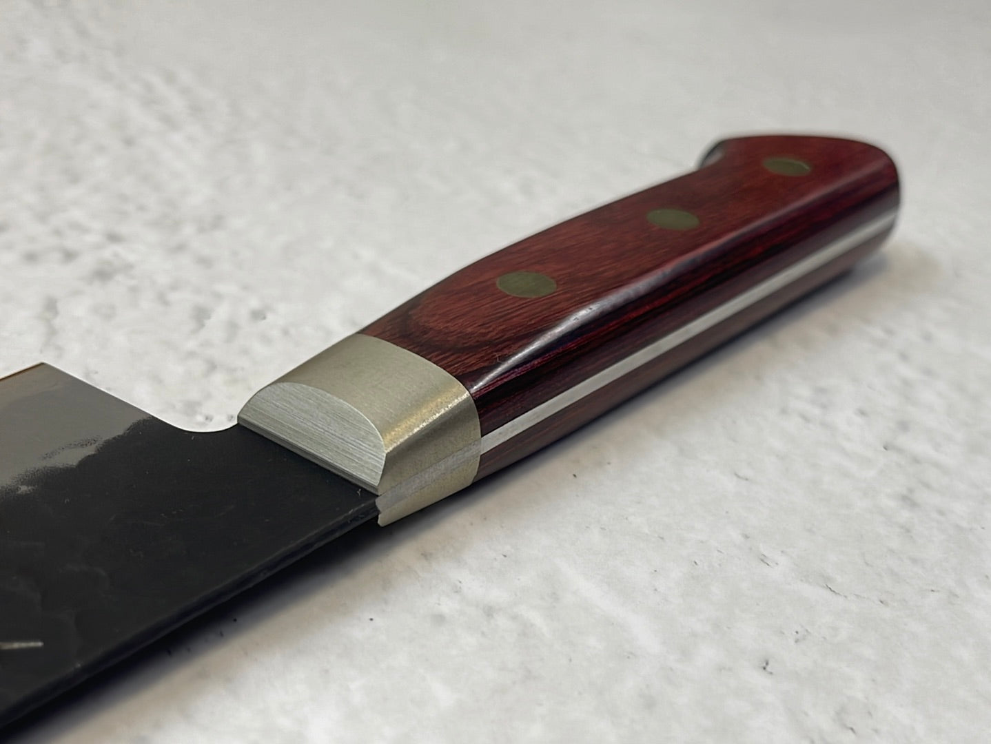 Tsunehisa Aogami Super Kuro Tsutime Gyuto Knife 210mm  Red Pakka Wood Handle - Made in Japan 🇯🇵